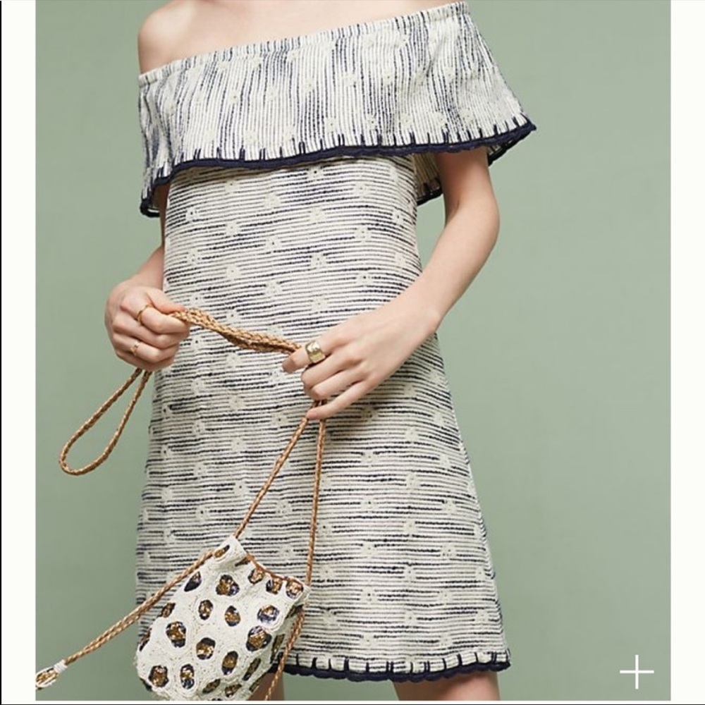 Anthropologie DRA Loa Angeles Amelia Dress Off The Shoulder - Runs big!